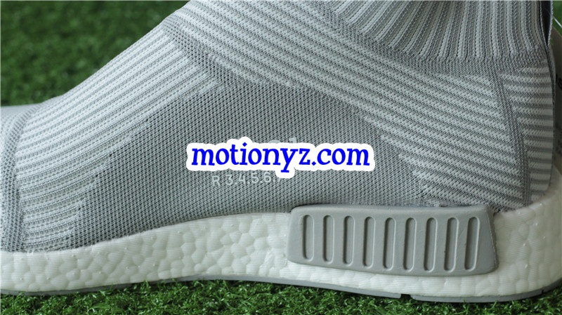 Real Boost Adidas NMD City Sock Primeknit Light Grey